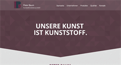 Desktop Screenshot of baum-kunststoffverarbeitung.de