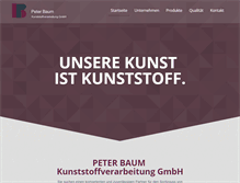 Tablet Screenshot of baum-kunststoffverarbeitung.de